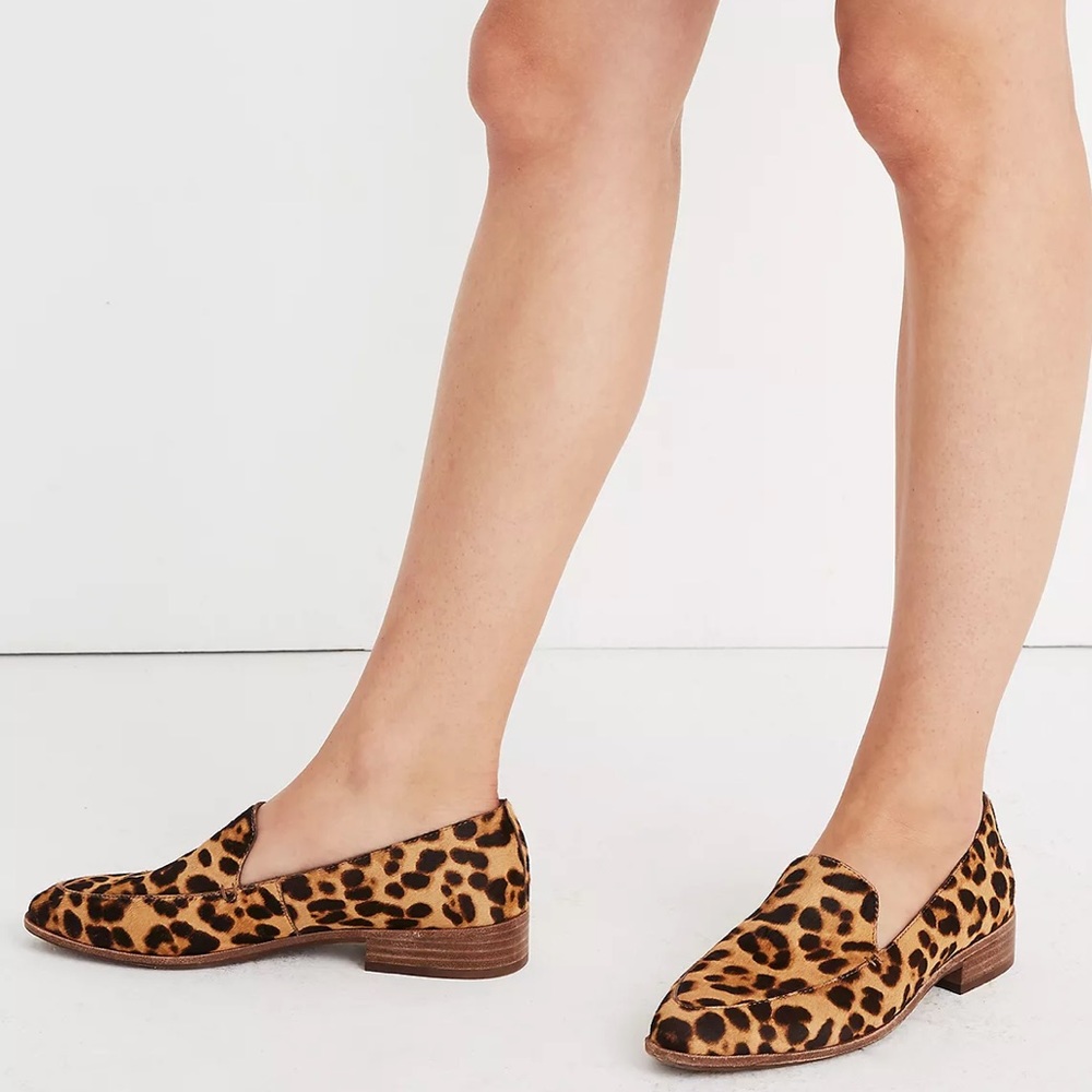 Madewell The Frances Loafer in Leopard Calf Hair Size 7